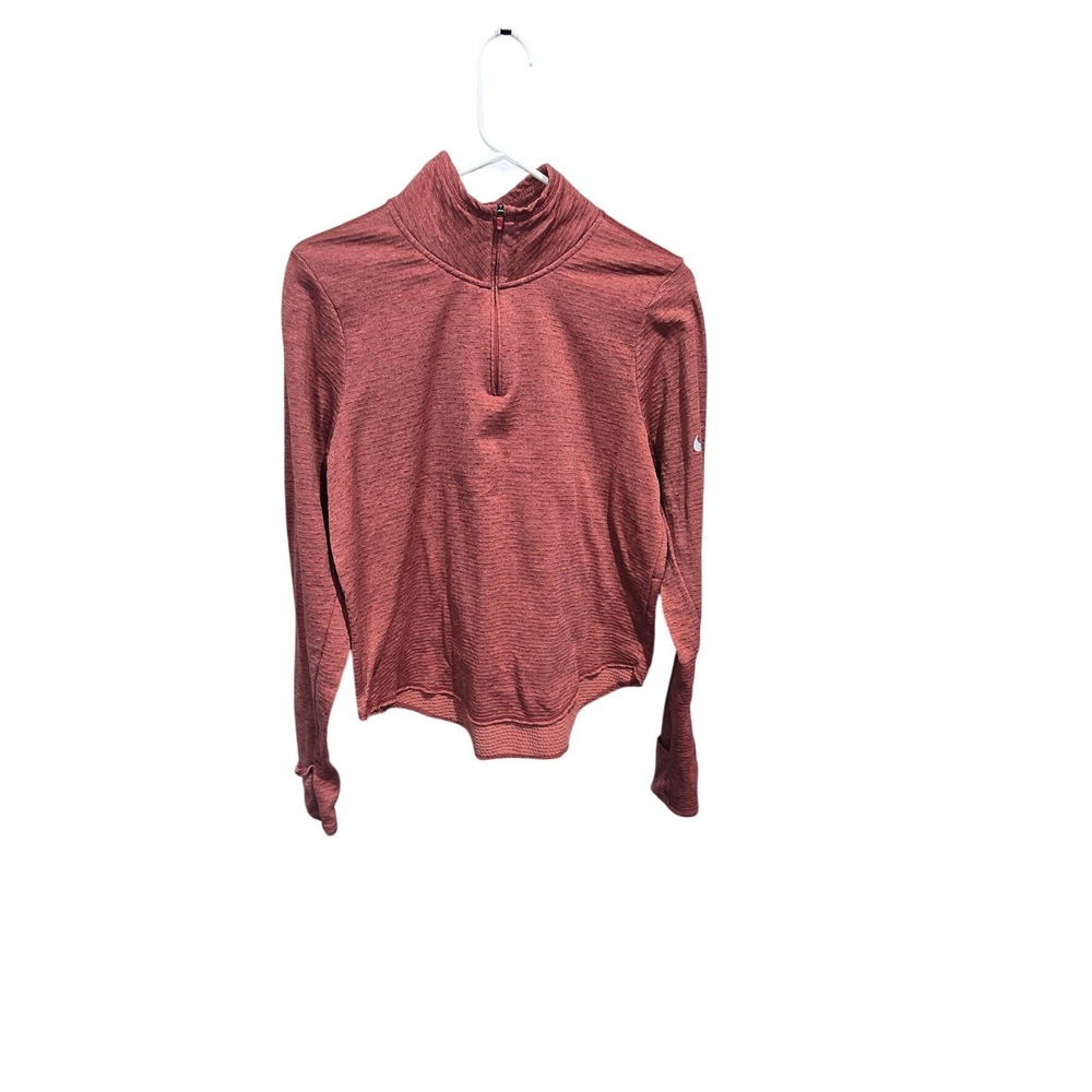 Nike Pacer Half Zip Pullover Womens Medium Pink Textured Running Top Gorpcore